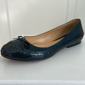 Cole Haan patent leather flats Oxford style
